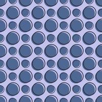 Seamless geometric pattern with blue bubbles on light background. Vector print for fabric background