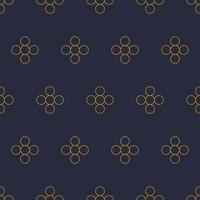 Seamless geometric pattern with gold circles. Vector print for fabric background