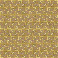 Seamless geometric pattern with gold circles on dark beige background. Vector print for fabric background