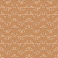 Seamless geometric pattern with white wave on pink background. Vector print for fabric background, textile