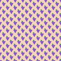 Seamless geometric pattern with grape on light background. Vector print for fabric background, textile