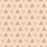 Seamless geometric pattern with line brush elements on pink background. Vector print for fabric background, textile
