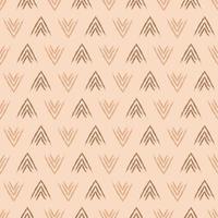 Seamless geometric pattern with line brush elements on pink background. Vector print for fabric background, textile