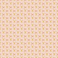 Seamless geometric pattern with brush painted symbols on pink background. Vector print for fabric background, textile