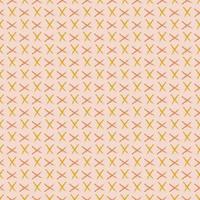 Seamless geometric pattern with brush painted symbols on pink background. Vector print for fabric background, textile