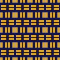 Seamless geometric pattern with golden squares on dark blue background. Vector print for fabric background