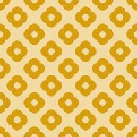 Seamless golden flower geometric pattern. Vector graphic for textile