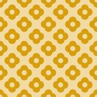 Seamless golden flower geometric pattern. Vector graphic for textile