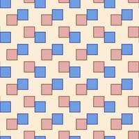 Seamless pattern in light colors, square grid textile print, abstract texture for fashion design vector