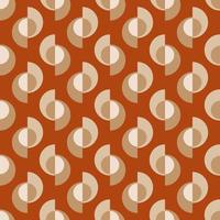 Seamless geometric pattern with bohemian style elements. Shell on brick color background Vector print for fabric background