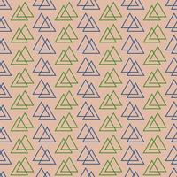 Seamless geometric pattern with color triangles on light background. Vector print for fabric background