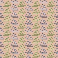 Seamless geometric pattern with color triangles on light background. Vector print for fabric background