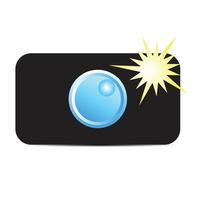 Flash camera sign illustration for web, mobile and print media. vector