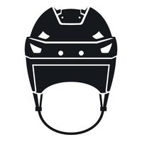 Hockey helmet icon, simple style vector