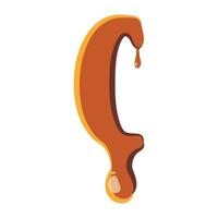 Left parenthesis from caramel icon vector