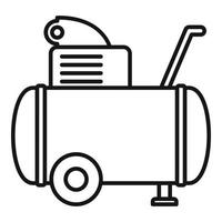 Machine air compressor icon, outline style vector