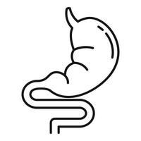 Human stomach icon, outline style vector