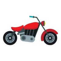 Motorcycle icon, flat style vector