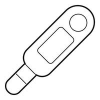 Medical thermometer icon, outline style vector