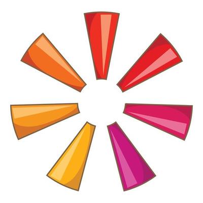 Abstract circle icon, cartoon style