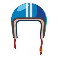 icono de casco de motocicleta azul, estilo 3d isométrico vector