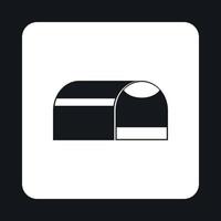 Booth for dog icon, simple style vector
