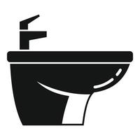 Home bidet icon, simple style vector