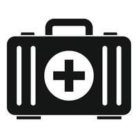 First aid kit icon, simple style vector