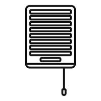 Wall ventilation icon, outline style vector