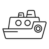 icono de juguete de crucero, estilo de contorno vector