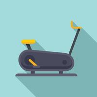 Exercise bike icon, flat style vector