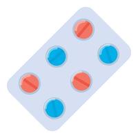 Pills icon, flat style vector