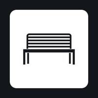 Bench icon in simple style vector