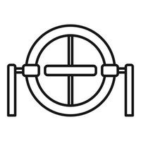 Gravity model icon outline vector. Accelerometer gyroscope vector