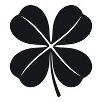 Clover leaf icon, simple style vector