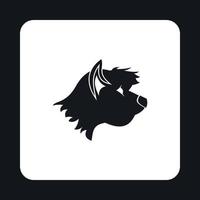 Terrier dog icon, simple style vector