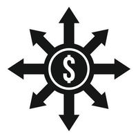 Debt restructuring icon, simple style vector