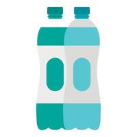 icono de botella de agua, tipo plano vector