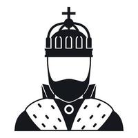 King icon in simple style vector