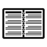 Syllabus plan icon, simple style vector