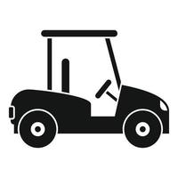 icono de bolsa de carrito de golf, estilo simple vector