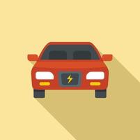 Modern hybrid car icon, flat style vector