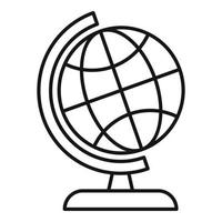 Travel globe icon, outline style vector