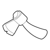 Axe icon, outline style vector