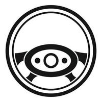 Sport steering wheel icon, simple style vector