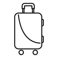 icono de bolsa de viaje de inmigrantes, estilo de esquema vector