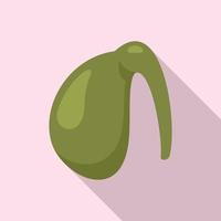 Digestion bladder icon, flat style vector