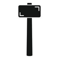 Sledge hammer icon, simple style vector