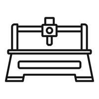 Milling machine tool icon, outline style vector