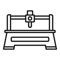 Milling machine tool icon, outline style vector